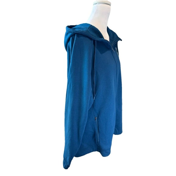 Tek Gear Hoodie Size 1X Ultrasoft Fleece Jacket Blue Long Sleeve Women's NWT - Picture 7 of 10